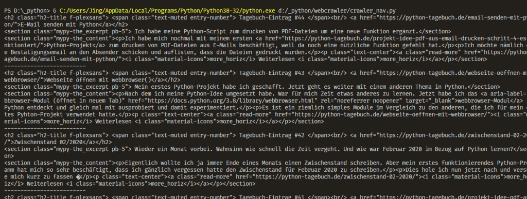 Ausgelesene Inhalte mit HTML-Code