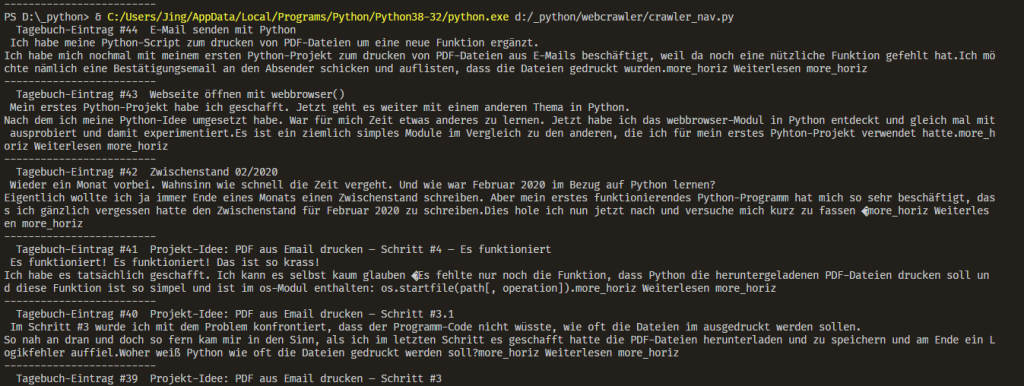  Ausgelesene Inhalte ohne HTML-Code 