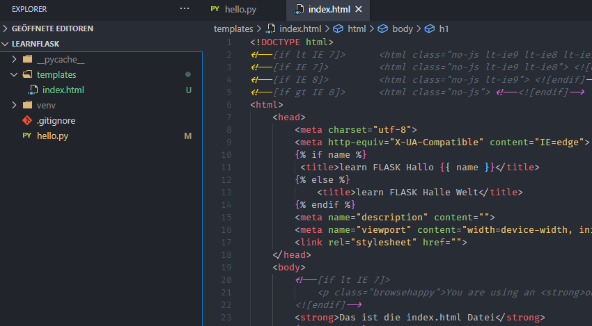 Orderstruktur Flask Template